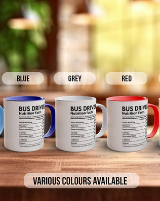 Bus Driver Nutritional Facts Mug - Sipfull of Design