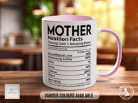 Mother Funny Nutritional Facts Mug - Sipfull of Design