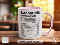 Baby Shower Nutritional Facts Mug - Sipfull of Design