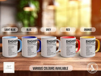 Engineer Funny Nutritional Facts Mug - Sipfull of Design