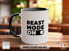 Coloured Beast Mode On Mug - Motivational and Inspirational, Gym Quotes - Work Out - Fitness Training - Sipfull of Design