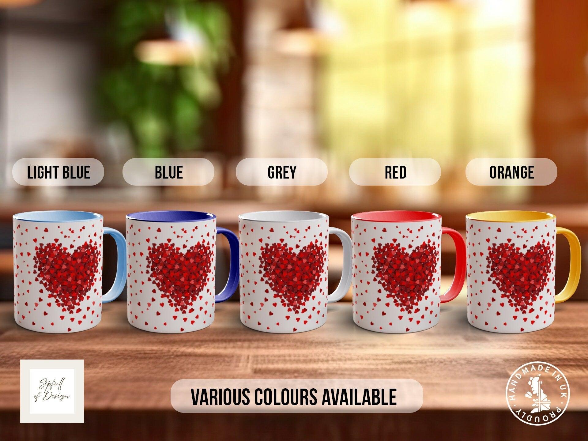 Valentines Heart Glitter Effect Mug - Sipfull of Design