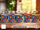 Abstract Comic Pop Pattern Full Wrap Coloured Art Mug - Design 9 - Sipfull of Design