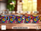 Abstract Comic Pop Pattern Full Wrap Coloured Art Mug - Design 3 - Sipfull of Design