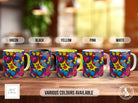 Abstract Comic Pop Pattern Full Wrap Coloured Art Mug - Design 3 - Sipfull of Design