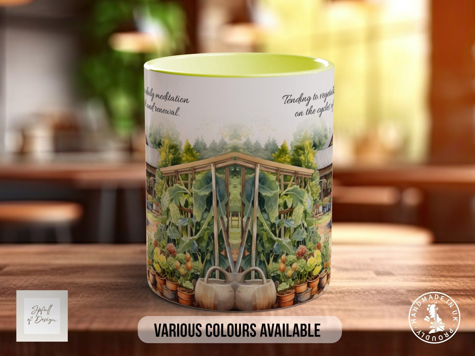Tending to vegetables is a daily meditation on the cycles of growth and renewal Mug - Sipfull of Design