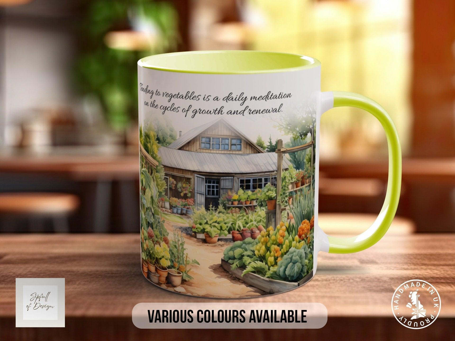 Tending to vegetables is a daily meditation on the cycles of growth and renewal Mug - Sipfull of Design