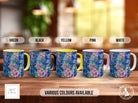 Birth Month Flowers Mug - July Larkspur and Water Lily - - Sipfull of Design