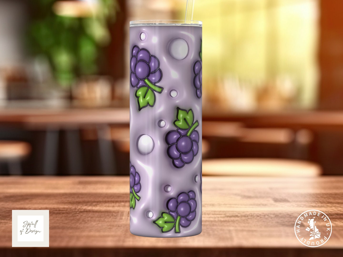 October Marigolds Birth Flowers Frosted Glass Can - a bamboo cup of positivity with lid and straw!