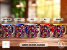 Graffiti Hearts Pattern Full Wrap Coloured Art Mug - Design 1 - Sipfull of Design