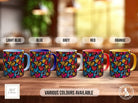 Graffiti Hearts Pattern Full Wrap Coloured Art Mug - Design 7 - Sipfull of Design