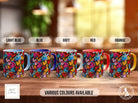 Graffiti Hearts Pattern Full Wrap Coloured Art Mug - Design 3 - Sipfull of Design