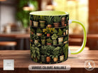 House Plants Full Wrap Art Mug - Design 7 - Coloured 11oz, Bone China 10oz and 15oz and Latte 12oz options. - Sipfull of Design