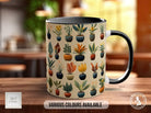 House Plants Full Wrap Art Mug - Design 10 - Coloured 11oz, Bone China 10oz and 15oz and Latte 12oz options. - Sipfull of Design