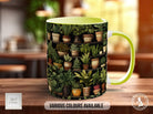 House Plants Full Wrap Art Mug - Design 11 - Coloured 11oz, Bone China 10oz and 15oz and Latte 12oz options - Sipfull of Design