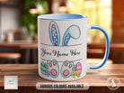 Easter Bunny Blue Name Personalised Mug - Sipfull of Design