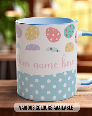 Easter Eggs and Dots Personalised Mug - Sipfull of Design