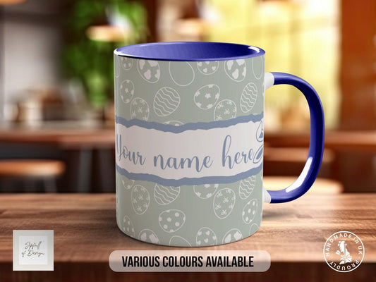 Easter Eggs Grey Personalised Mug - Sipfull of Design