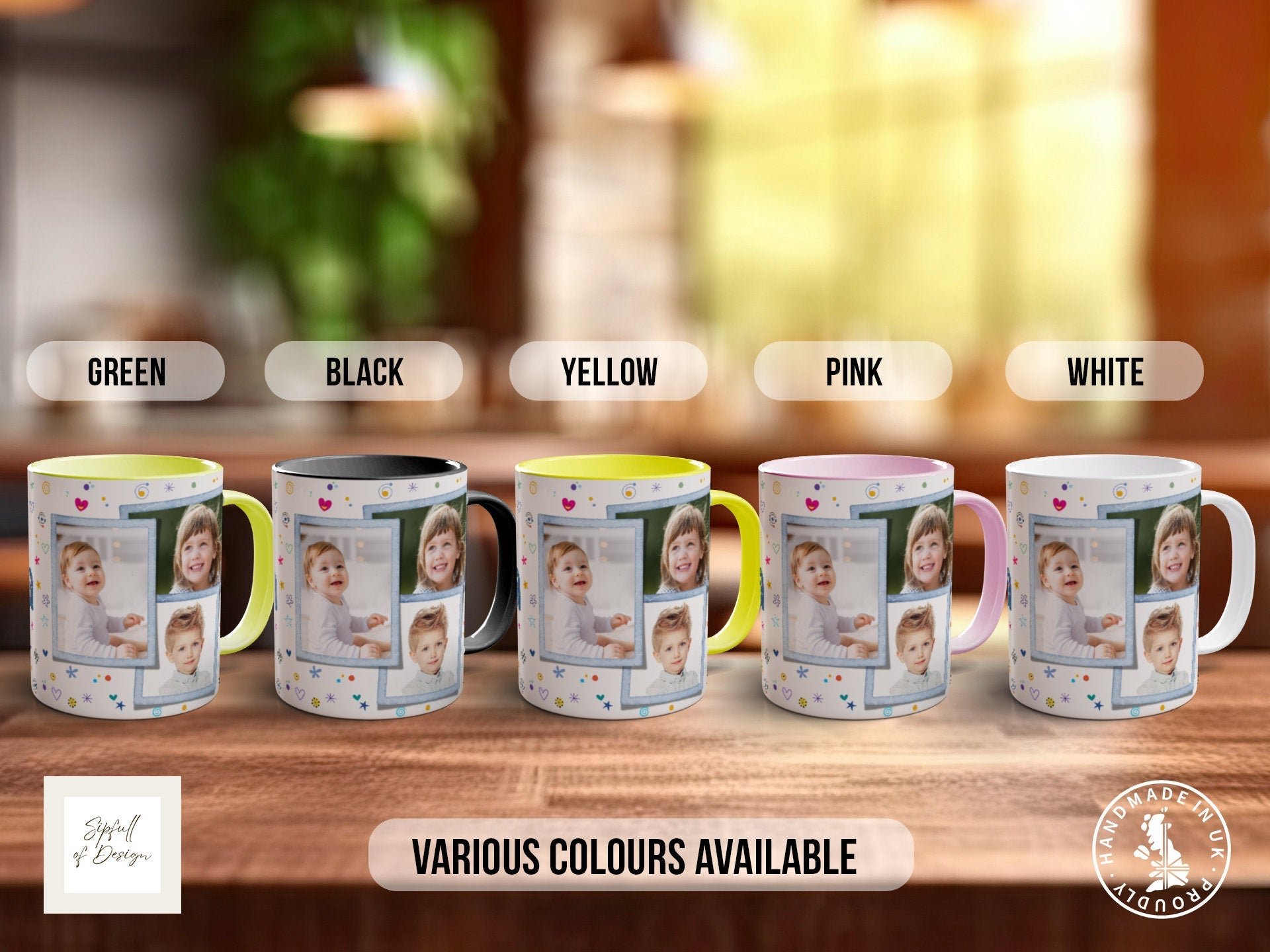 Personalised Best Grandpa Ever Photo Mug - coloured with your photos - Ideal Mothers Day Gift
