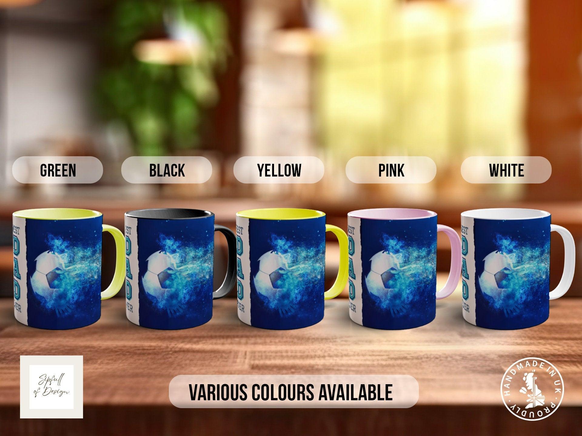 PersonalisedBest Dad Ever Football Photo Coloured Mug - Custom Photos - Sipfull of Design
