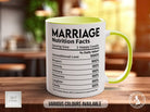 Marriage Funny Nutritional Facts Mug - Sipfull of Design