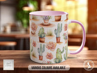 Coloured Floral Western Boho Full Wrap Art Mug - Design 5 - Sipfull of Design