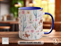 Coloured Floral Western Boho Full Wrap Art Mug - Design 10 - Sipfull of Design