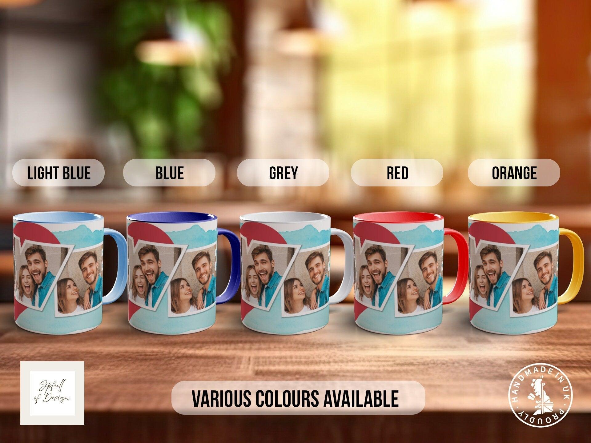 Love Cute Personalised Photo Valentines Coloured Mug - Sipfull of Design