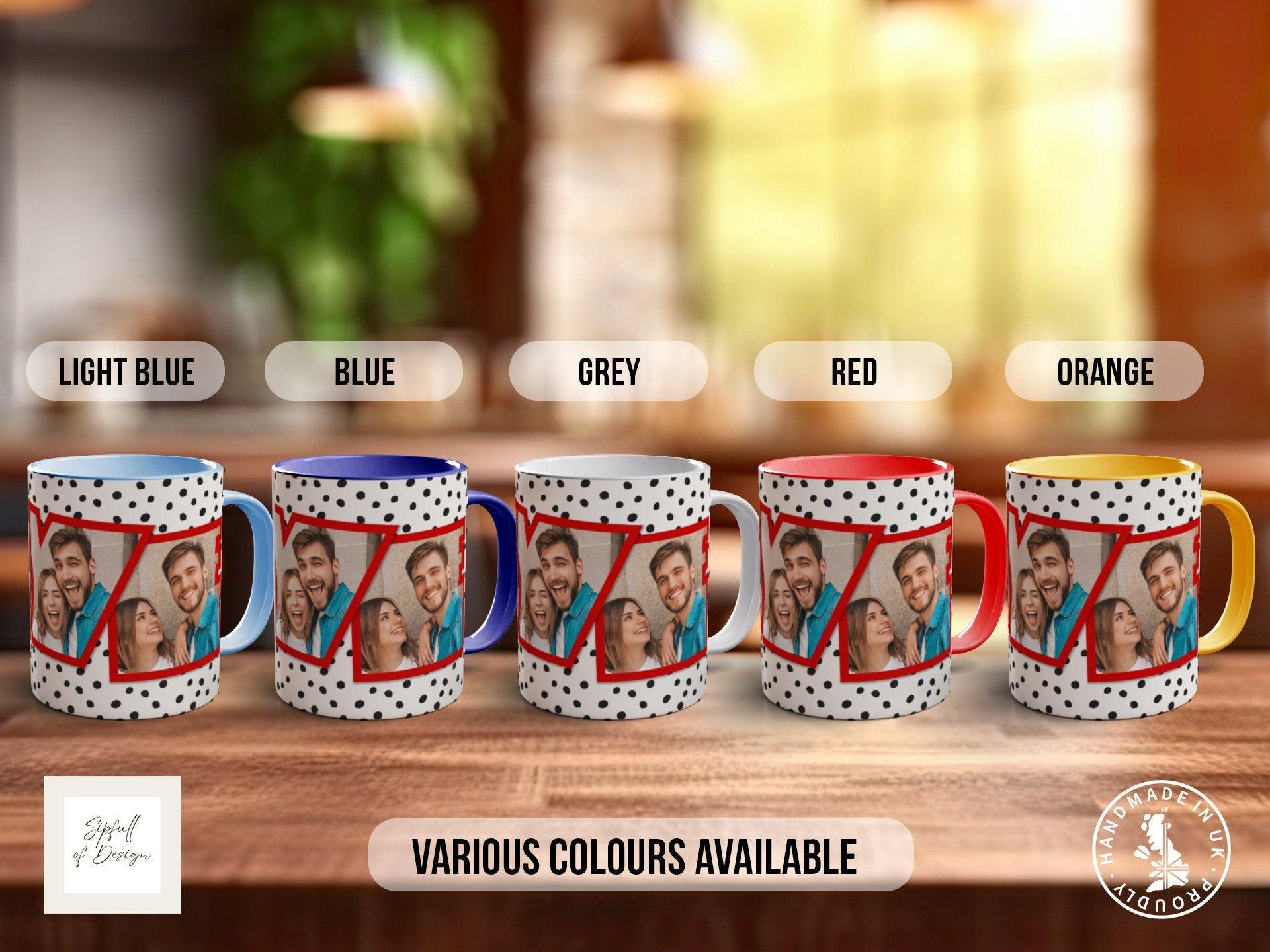 Love Cute Personalised Photo Valentines Coloured Mug - Sipfull of Design