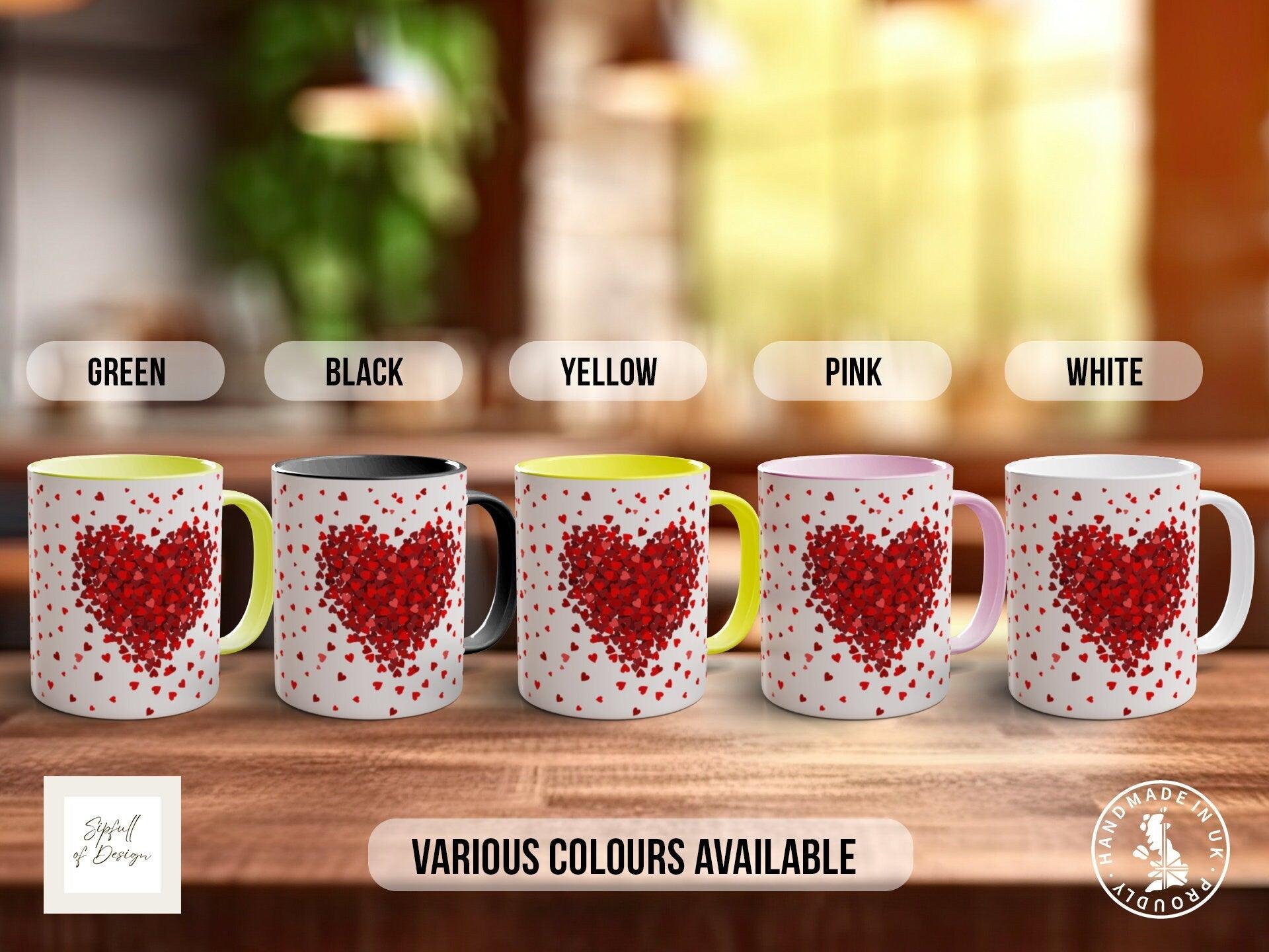 Valentines Heart Glitter Effect Mug - Sipfull of Design