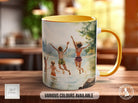 Camping Friends Jumping in Lake Mug - Coloured 11oz, Bone China 10oz and 15oz and Latte 12oz options. - Sipfull of Design