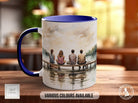 Camping Friends Sitting on the Dock Mug - Coloured 11oz, Bone China 10oz and 15oz and Latte 12oz options. - Sipfull of Design
