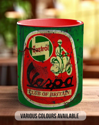 Castrol Oil Mugs Grungy - Multiple Colour Options Version 4 - Sipfull of Design
