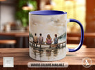 Camping Friends Sitting on the Dock Mug - Coloured 11oz, Bone China 10oz and 15oz and Latte 12oz options. - Sipfull of Design
