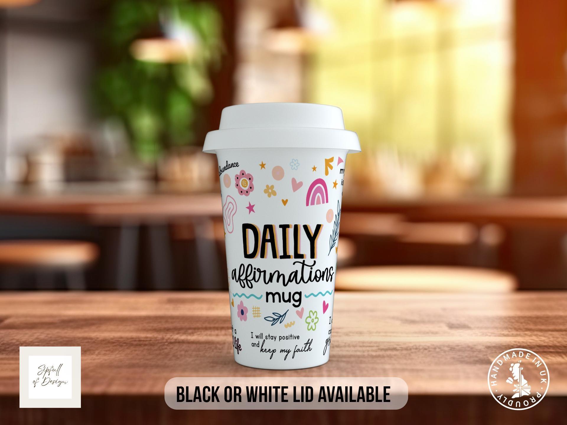 Brewing Daily Affirmations – Full-Wrap Motivational Travel Mug - Sipfull of Design