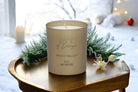 Winter Twilight Luxury Scented Natural Wax Personalised Candle - 40+ hours burn time - Custom Message - Sipfull of Design