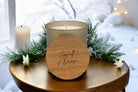 Winter Twilight Luxury Scented Natural Wax Personalised Candle - 40+ hours burn time - Custom Message - Sipfull of Design
