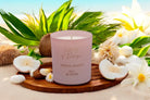 Tropical Serenity Luxury Scented Natural Wax Personalised Candle - 40+ hours burn time - Sipfull of Design