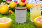 Citrus Carnival Luxury Scented Natural Wax Personalised Candle - 40+ hours burn time - Sipfull of Design