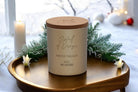 Winter Twilight Luxury Scented Natural Wax Personalised Candle - 40+ hours burn time - Custom Message - Sipfull of Design