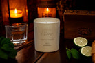 Smoked Oak & Citrus Luxury Scented Natural Wax Personalised Candle - 40+ hours burn time - Sipfull of Design