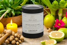 Zesty Oasis Luxury Scented Natural Wax Personalised Candle - 40+ hours burn time - Sipfull of Design