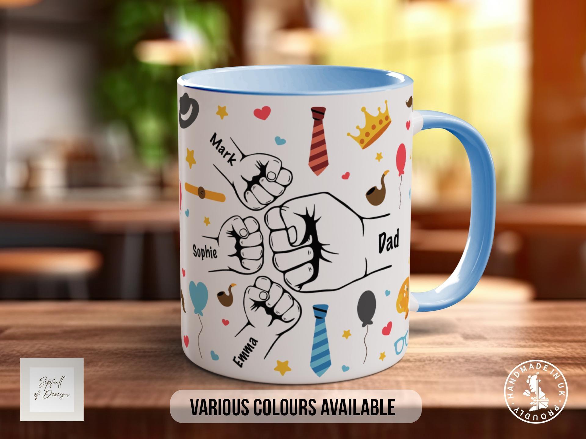Best Dad Ever Fist Bump Mug – Add Kids’ Names - Sipfull of Design