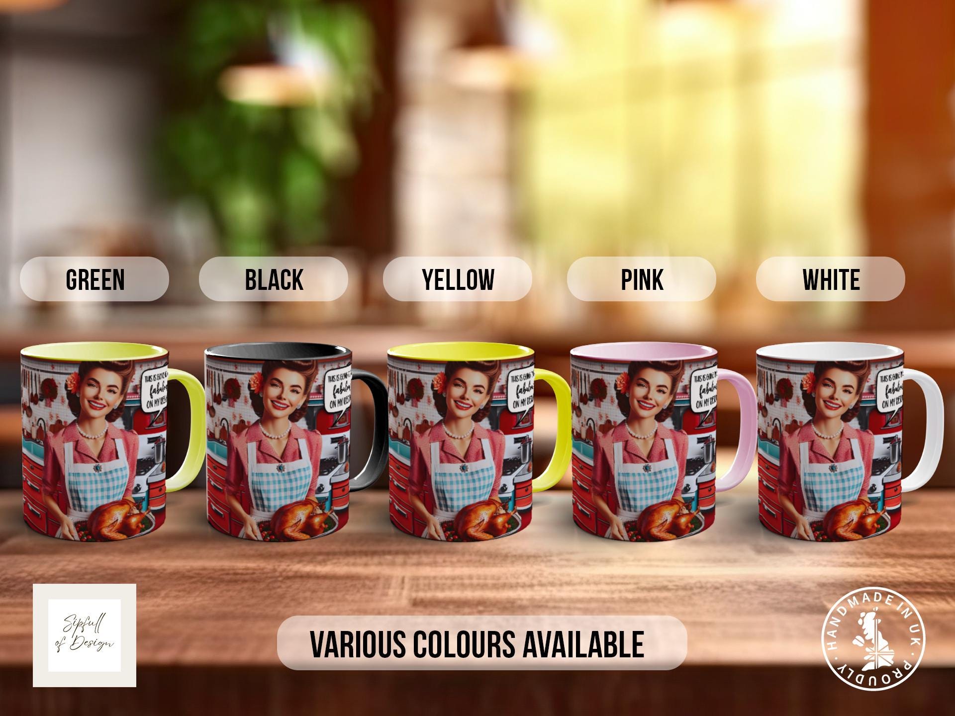 Retro Sarcastic Wife Mug, Funny Gift for Her, 9 Colours, 4 Sizes Available, Humorous Coffee Cup