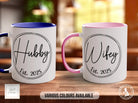 Wifey And Hubby Est 2025 Wedding Coloured Mug - Sipfull of Design