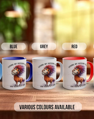 Driving My Husband Crazy One Horse At A Time Horse Mug - Sipfull of Design