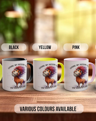 Driving My Husband Crazy One Horse At A Time Horse Mug - Sipfull of Design