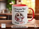 I Promise This Drink Was, Once Hot Bunny Mug - Sarcastic Coloured Mug