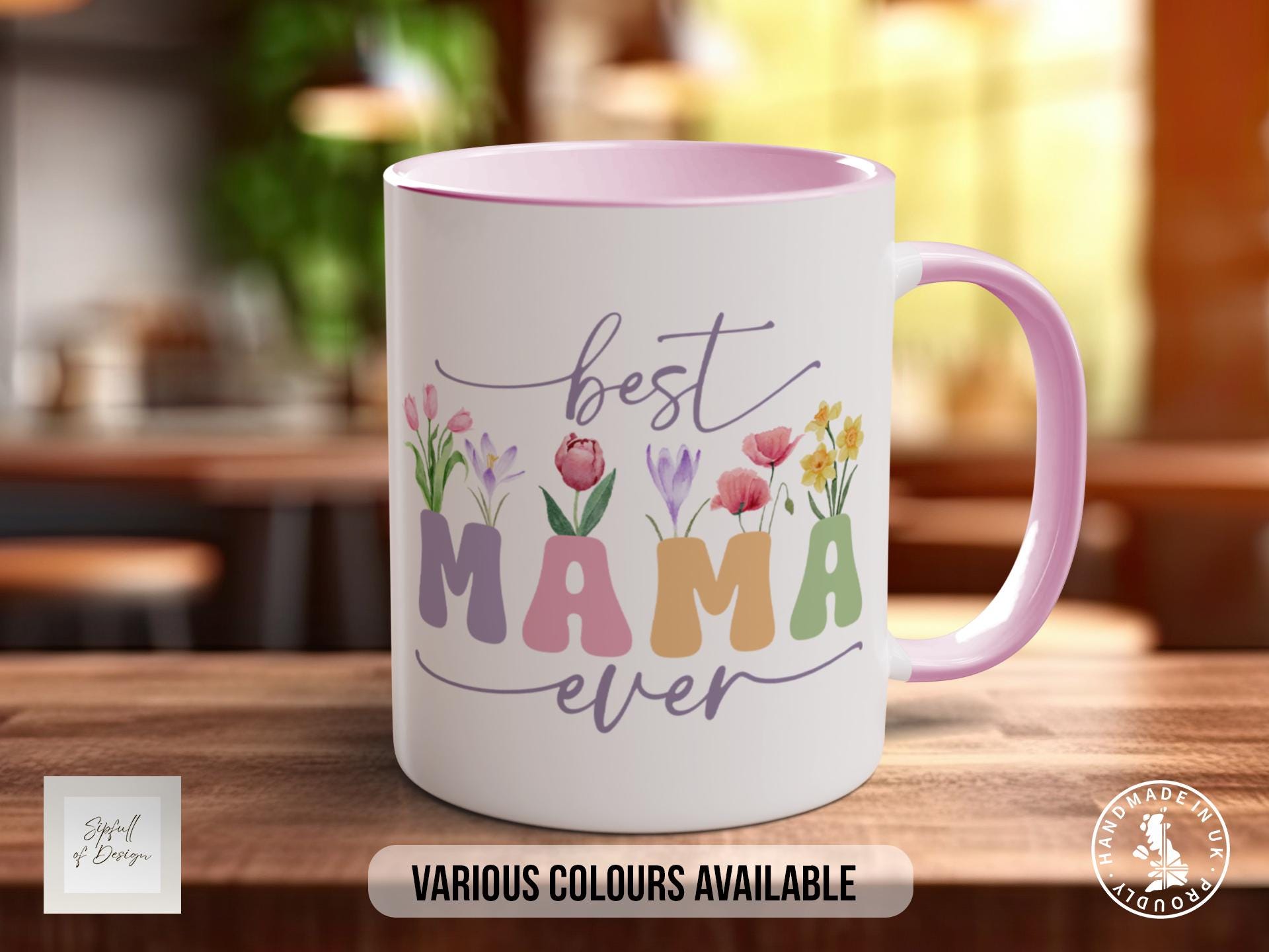 Best Mama Ever Mug - Ideal Mother's Day Gift - Coloured 11oz, Bone China 10oz and 15oz and Latte 12oz options