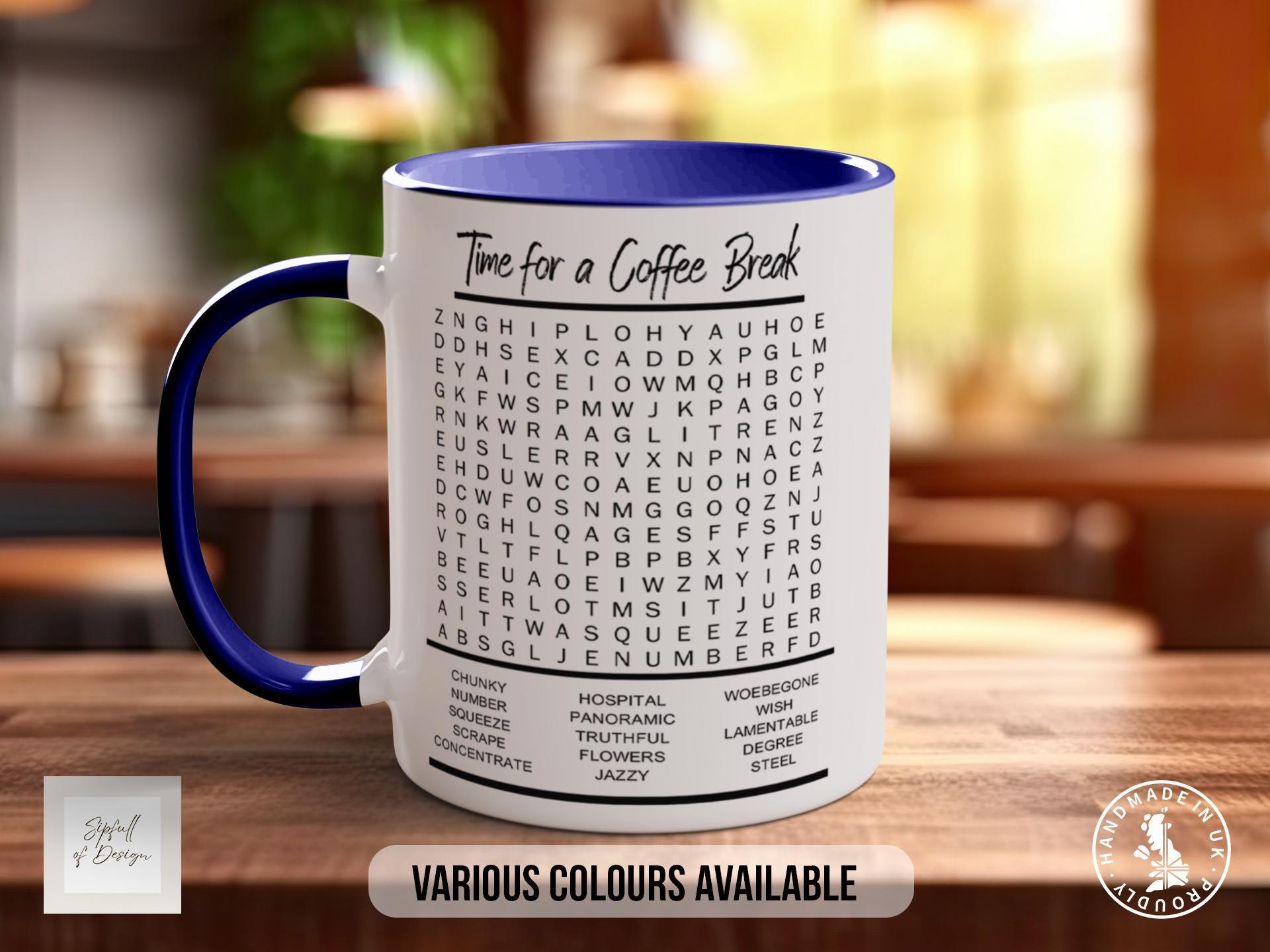 Time For A Break Word Search Mug - Sipfull of Design